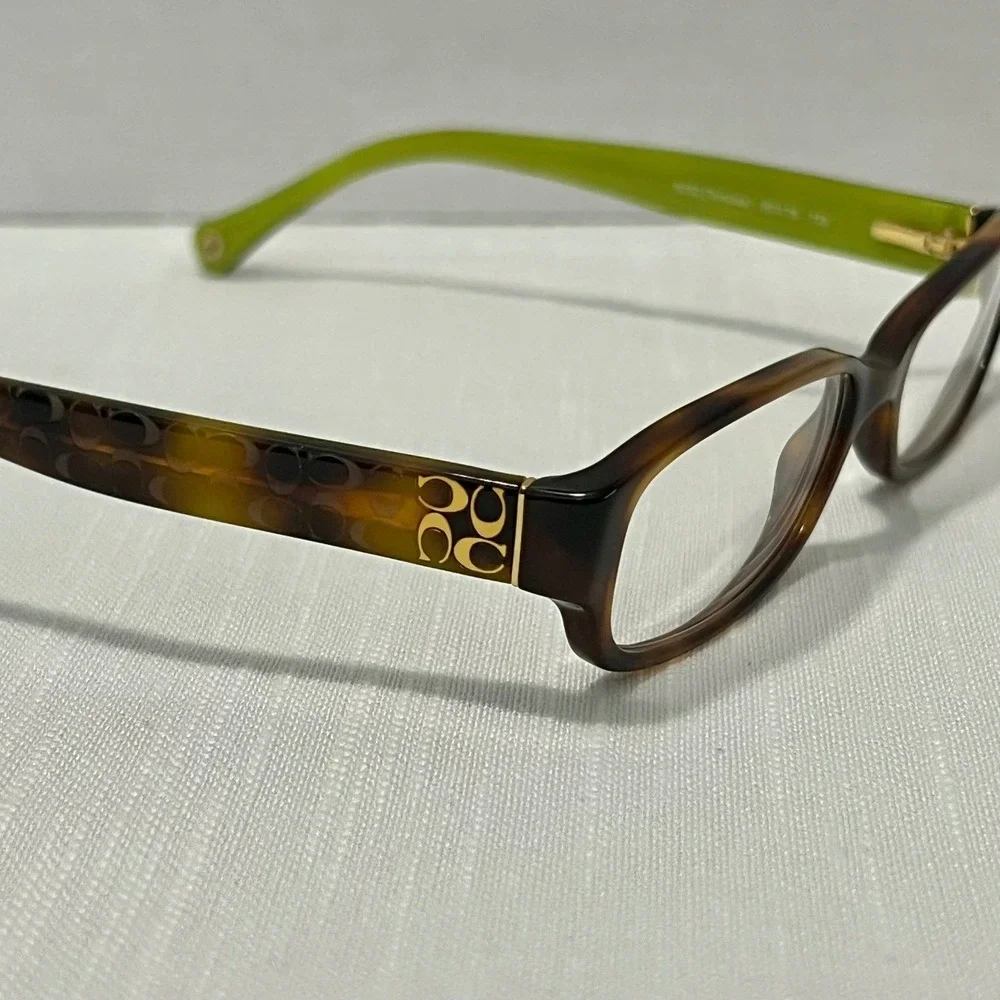 Coach HC 6001 Emily Tortoise Lime Green Eyeglass Frames with Case HC6001